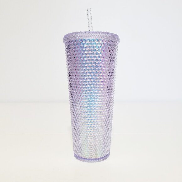 Starbucks Iridescent Studded Bling Venti Coffee Cold Tumbler 24 oz with Straw - Picture 3 of 5